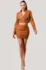 DIAGONAL BRALETTE W/ CROP BLAZER & MINI SKIRT SETS sold by privy