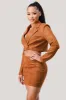 DIAGONAL BRALETTE W/ CROP BLAZER & MINI SKIRT SETS sold by privy