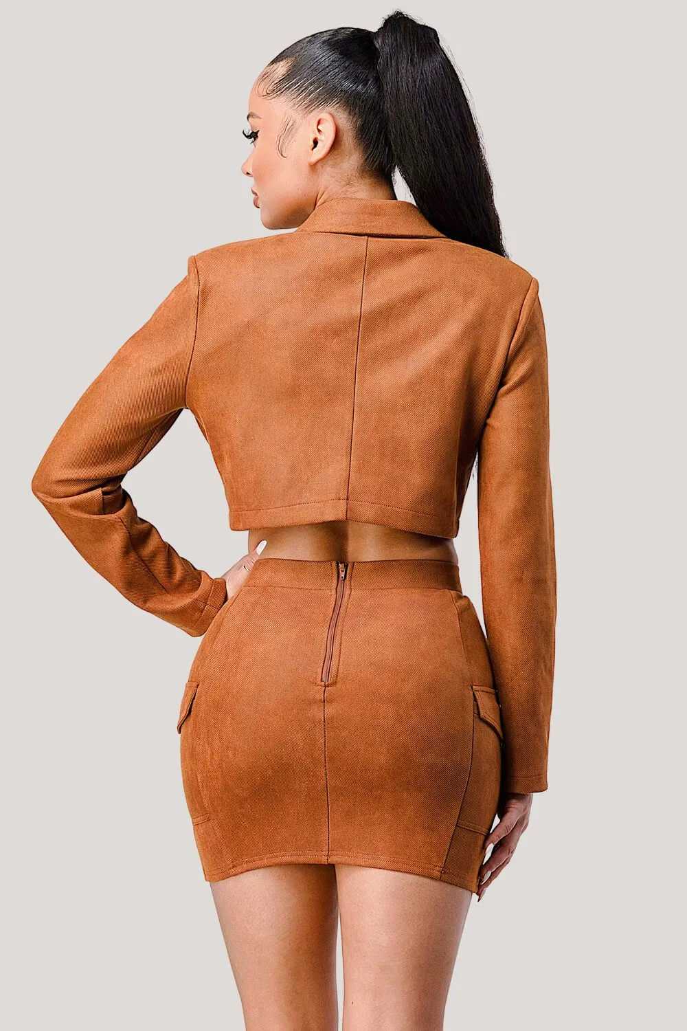 DIAGONAL BRALETTE W/ CROP BLAZER & MINI SKIRT SETS sold by privy product image thumbnail 4