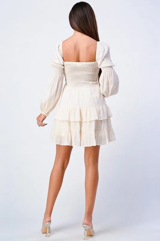 PD71191N-W / BOHO CHIC CUT-OUT SWEETHEART MINI DRESS sold by privy product image thumbnail 3