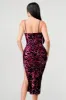 SEQUIN FLORAL VELVET SWEETHEART SLITTED MIDI DRESS sold by privy