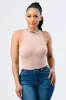 PT42114N-W / LUX SILVER CHAIN NECKLACE MESH BODYSUIT sold by privy