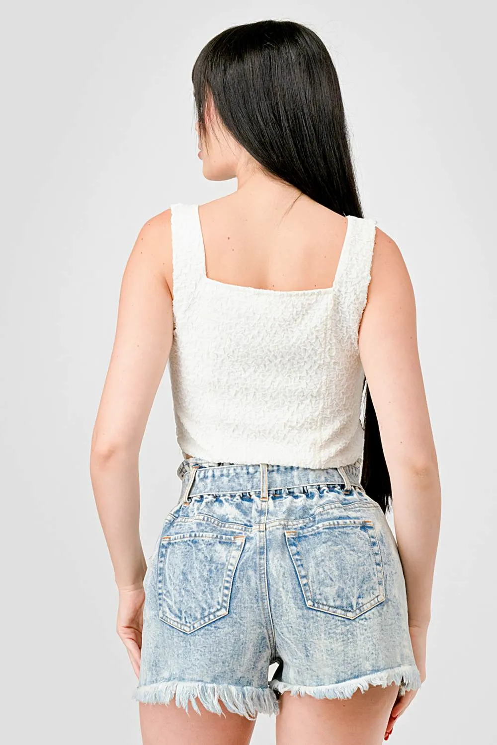 CRINKLE SWEETHEART HOOKED BUSTIER CROPPED TOP sold by privy product image thumbnail 3