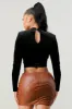 LUX VELVET SWEETHEART MESH SEE-THRU BUSTIER TOP sold by privy