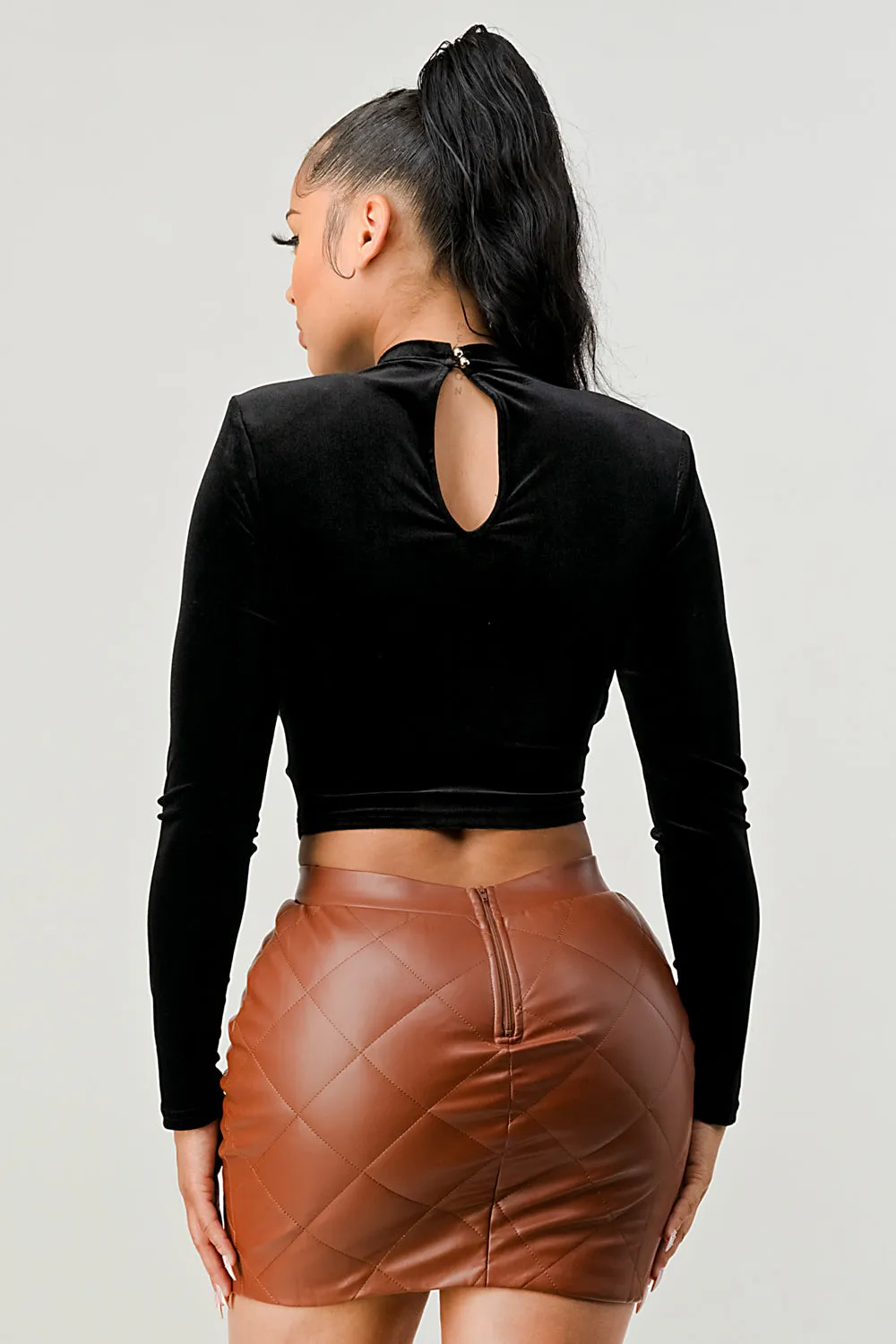 LUX VELVET SWEETHEART MESH SEE-THRU BUSTIER TOP sold by privy product image thumbnail 3