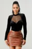 LUX VELVET SWEETHEART MESH SEE-THRU BUSTIER TOP sold by privy