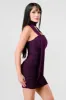 LUXE LUREX KNIT GLITTER SCARF NECK TUBE MINI DRESS sold by privy