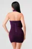 LUXE LUREX KNIT GLITTER SCARF NECK TUBE MINI DRESS sold by privy