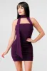 LUXE LUREX KNIT GLITTER SCARF NECK TUBE MINI DRESS sold by privy