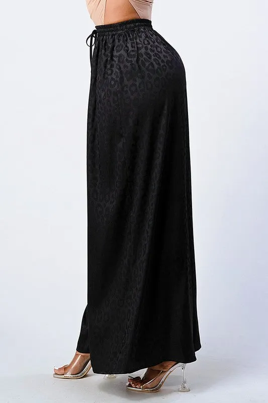 LEOPARD PRINT ELASTIC WAIST WIDE PANTS sold by privy product image thumbnail 4