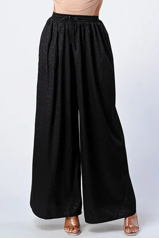 LEOPARD PRINT ELASTIC WAIST WIDE PANTS sold by privy product image thumbnail 2