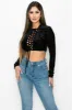 SEXY LEOPARD CROSS-LACE FRONT CROPPED TOP sold by privy