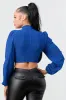 LUX LUREXT FUKURU GLITTER KEYHOLE BLOUSE TOP sold by privy