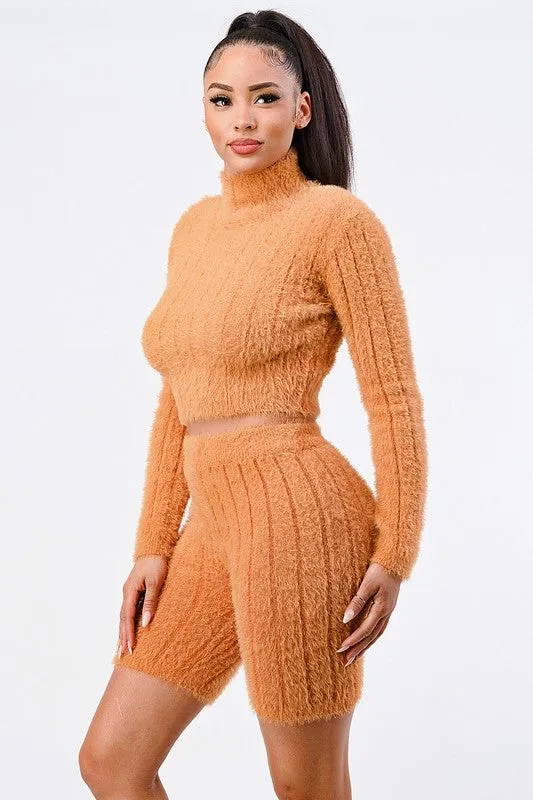 ANGORA STRIPE SWEATER AND SHORTS SET sold by privy product image thumbnail 3