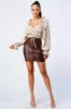 TRENDY MARBLE SHIRRING SWEETHEART CROPPED TOP sold by privy