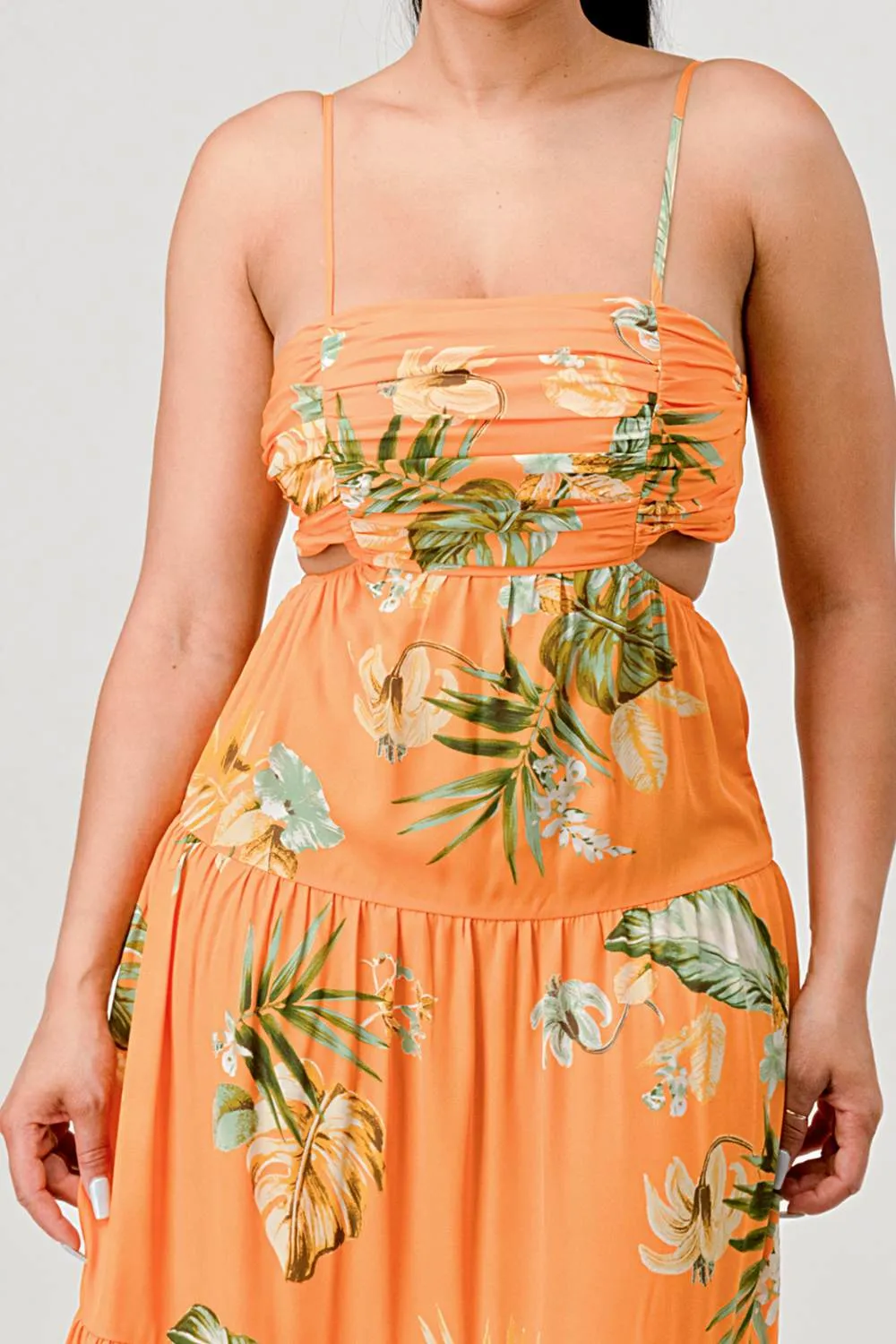 FLORAL WOOLDOBBY PRINT BACK TIE MAXI DRESS sold by privy product image thumbnail 5