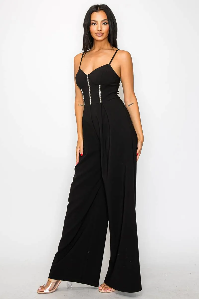 LUXE SWEETHEART RHINESTONE EMBELLISHED JUMPSUIT sold by privy product image thumbnail 2