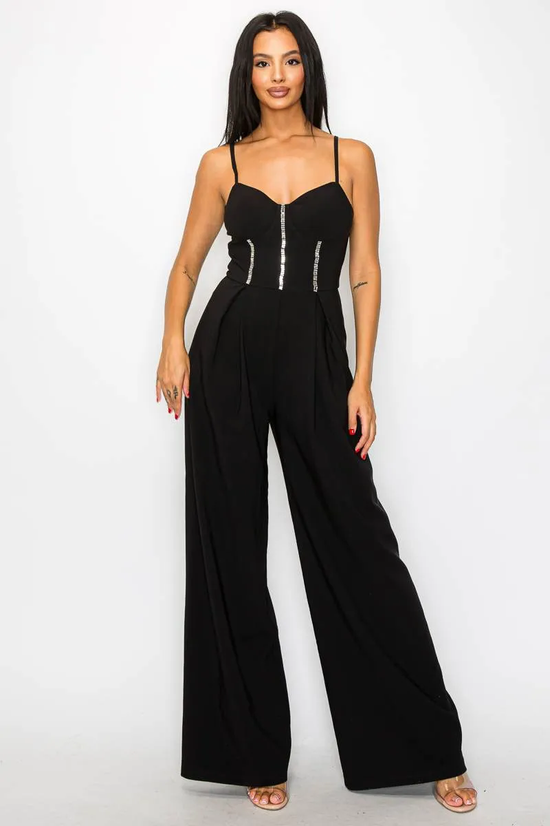 LUXE SWEETHEART RHINESTONE EMBELLISHED JUMPSUIT sold by privy product image thumbnail 4
