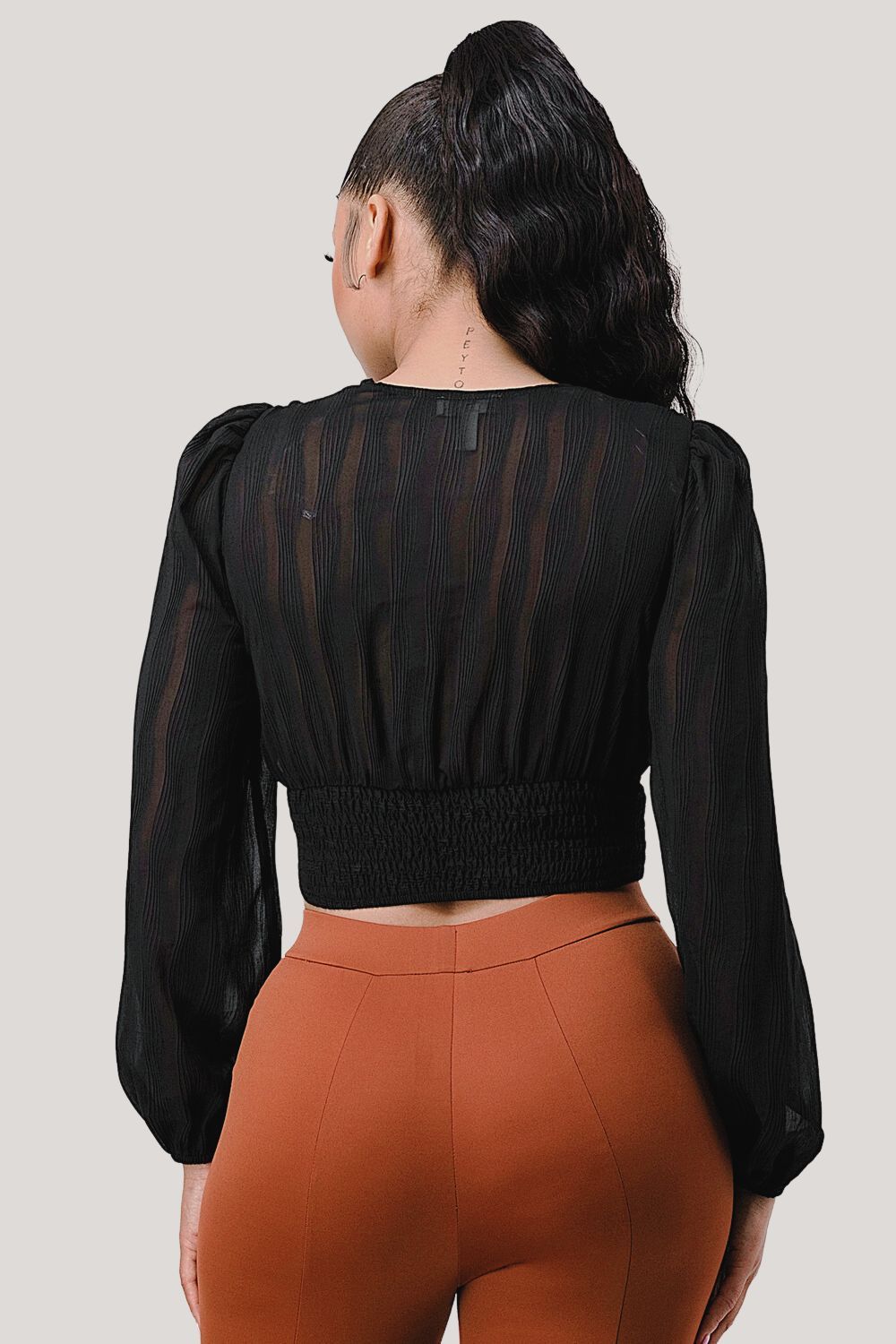 PT41936K / VERTICAL TEXTURED CHIFFON TOP sold by privy product image thumbnail 7