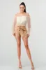 POLKA DOT MESH RUFFLED OFF SHOULDER PUFF SLV TOP sold by privy