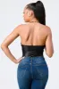 STRETCH PU BOLD GOLD CHAIN NACKLACE TRIM BODYSUIT sold by privy