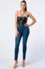 STRETCH PU BOLD GOLD CHAIN NACKLACE TRIM BODYSUIT sold by privy