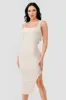 LUXE ONION SKIN MESH RUCHED SLITTED MIDI DRESS sold by privy