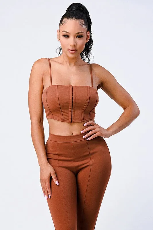 SUPER SOFT SCUBA CORSET HOOK CROPPED CAMI TOP sold by privy product image thumbnail 4