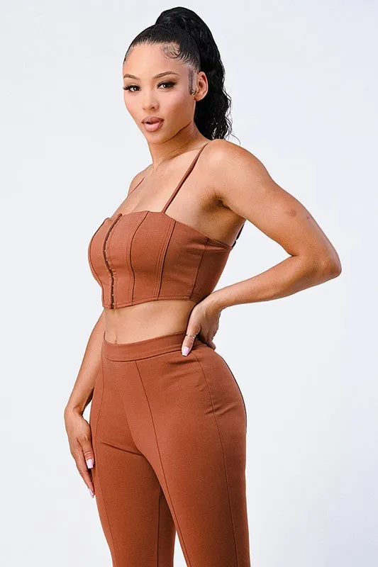 SUPER SOFT SCUBA CORSET HOOK CROPPED CAMI TOP sold by privy product image thumbnail 5