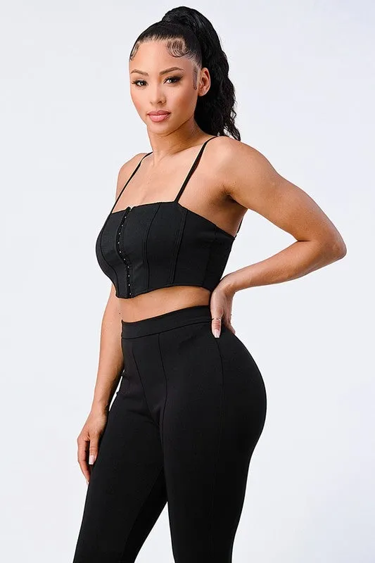 SUPER SOFT SCUBA CORSET HOOK CROPPED CAMI TOP sold by privy product image thumbnail 2