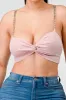 LUX COATING CHAIN STRAPS TWSIT SWEETHEART BRALETTE sold by privy