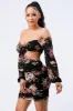 FLORAL STRETCH CHIFFON BODYCON DRESS sold by privy