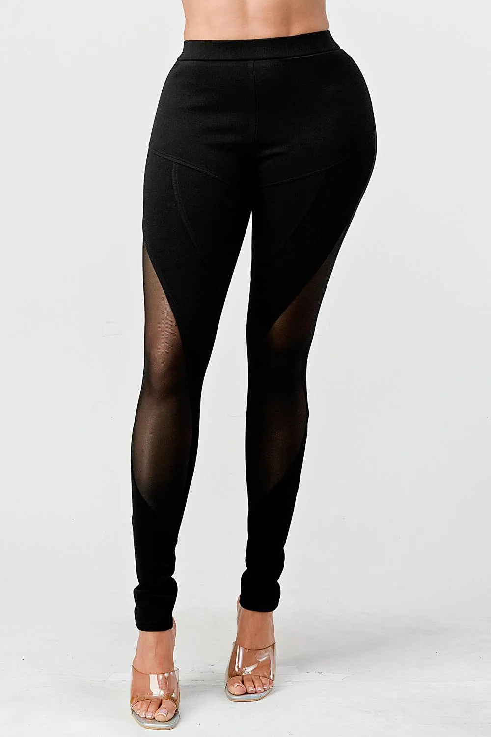 SEXY SUPER STRETCH MESH PANEL LEGGINGS sold by privy product image thumbnail 2
