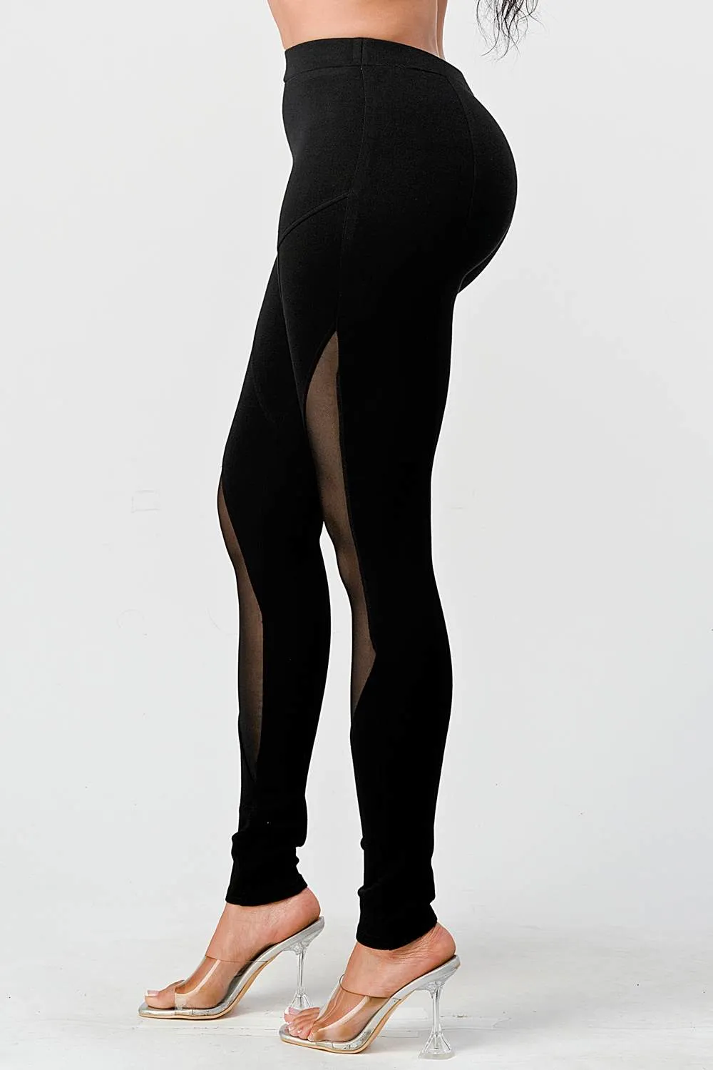 SEXY SUPER STRETCH MESH PANEL LEGGINGS sold by privy product image thumbnail 3