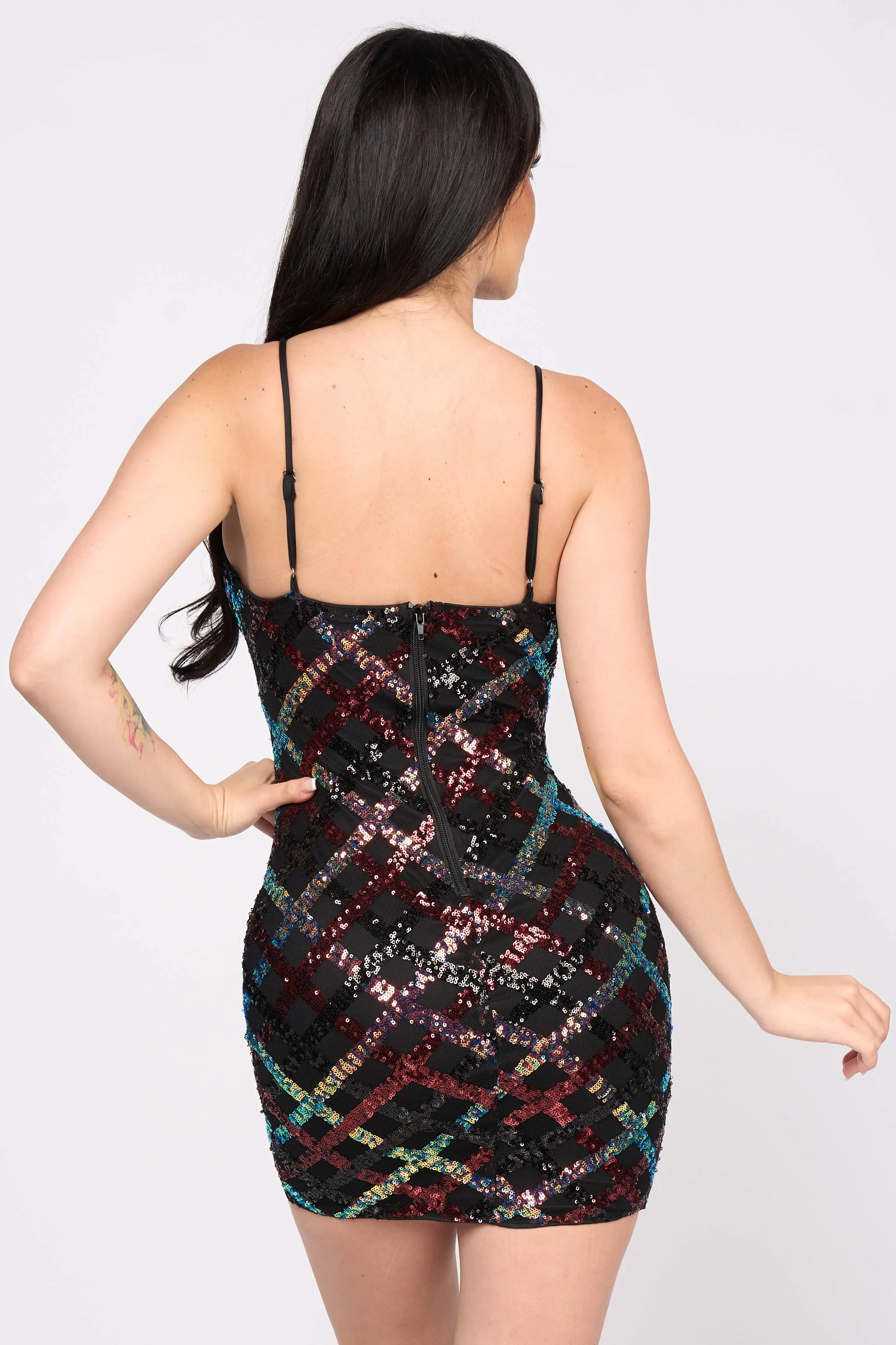 SEXY STRETCH SEQUINS SWEETHEART BODYCON MINI DRESS sold by privy product image thumbnail 3