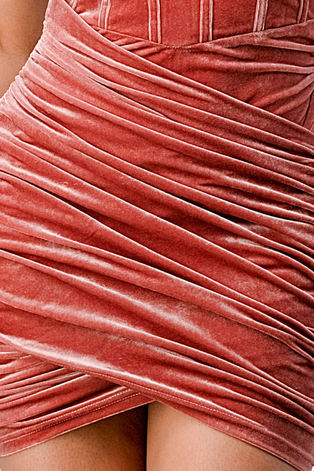 PD71415E-W / SUPER STRETCH RIBBED WRAPPED SUEDE MINI DRESS sold by privy product image thumbnail 5