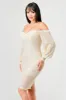 LUXE SEQUINS SWEETHEART OFF SHOULDER MIDI DRESS sold by privy