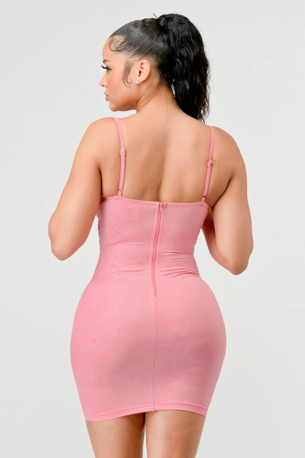 LUX COATING CRISS CROSS BODYCON MINI DRESS sold by privy product image thumbnail 3