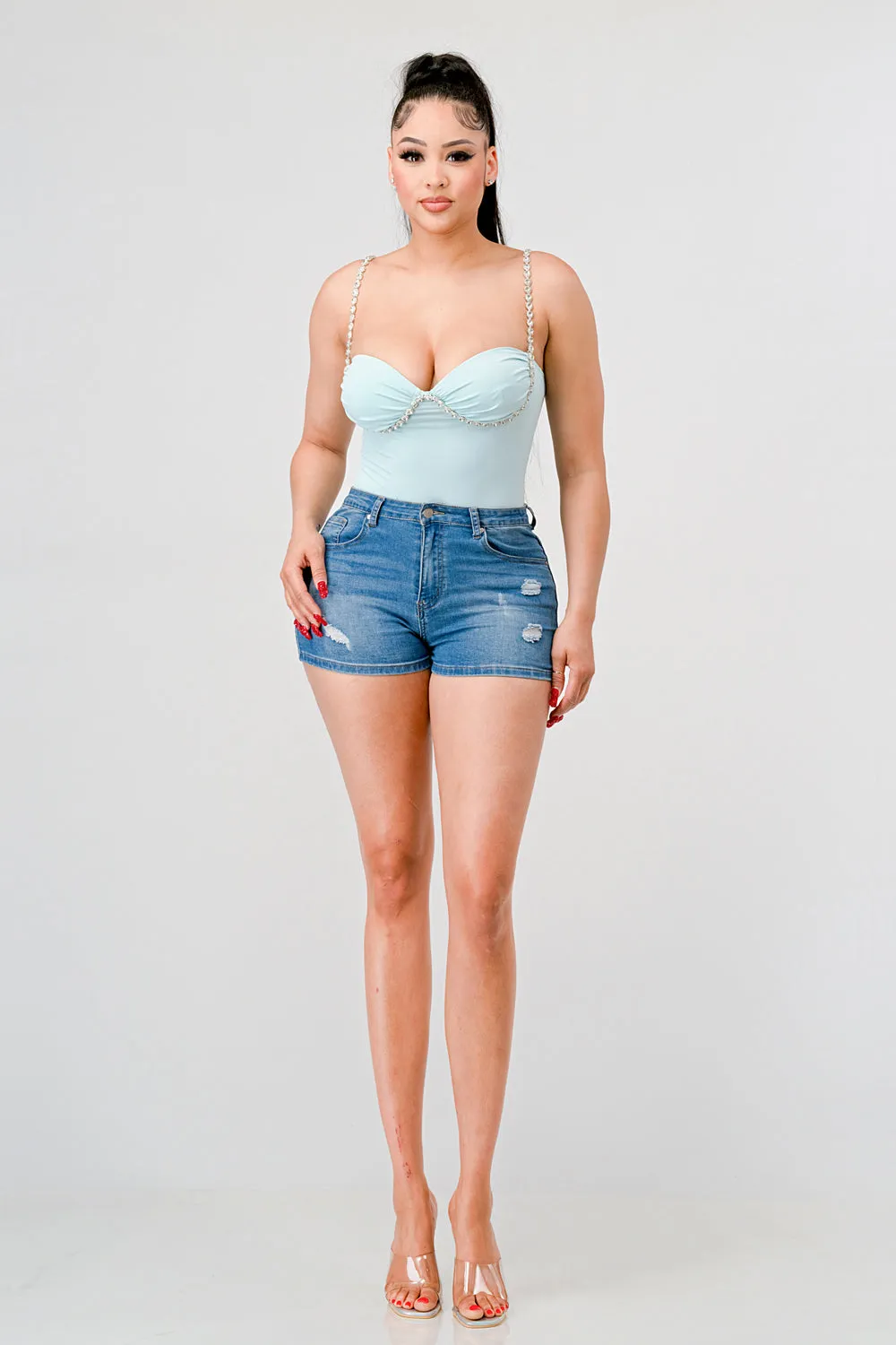 LUXE RHINESTONES SWEETHEART STRAPS BODYSUIT sold by privy product image thumbnail 4