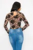 LUXE ROSE VELVET FLOCKING LONG SLEEVES BODYSUIT sold by privy