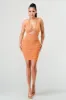 SEXY MESH HALTER NECK GOLD HOOK KEYHOLE MINI DRESS sold by privy