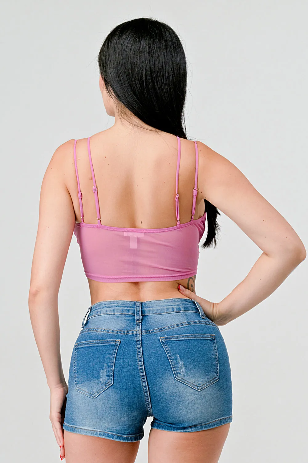 SEXY MESH RUCHED SWEETHEART DRAWSTRING BUSTIER TOP sold by privy product image thumbnail 3