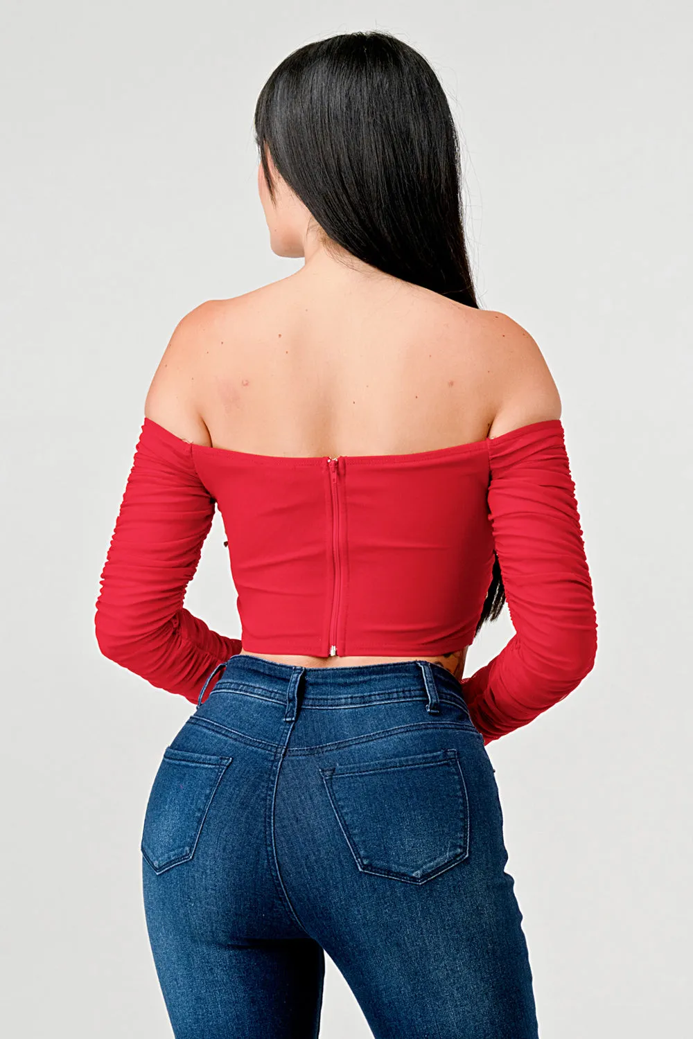 LUXE MESH RHINESTONE EMBELLISHED SWEETHEART TOP sold by privy product image thumbnail 4