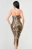 LUXE GOLD SEQUINS SLEEVELESS BODYCON MIDI DRESS sold by privy