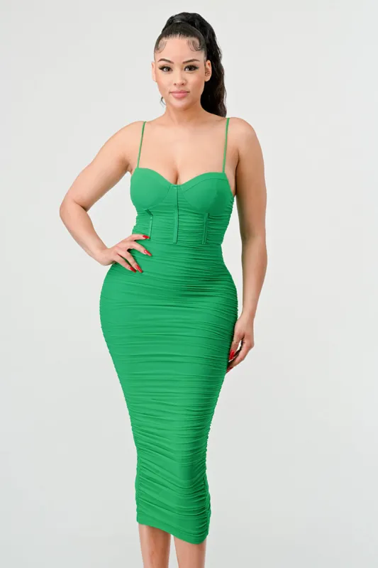 LUX MESH SWEETHEART CONTRAST BODYCON MIDI DRESSPD71768H sold by privy
