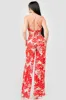 TROPICAL ITY PRINT HALTER CROPPED TOP & PANTS SET sold by privy