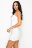 PD76563N-W / LUXE PEARL MESH SWEETHEART RUCHED MINI DRESS sold by privy