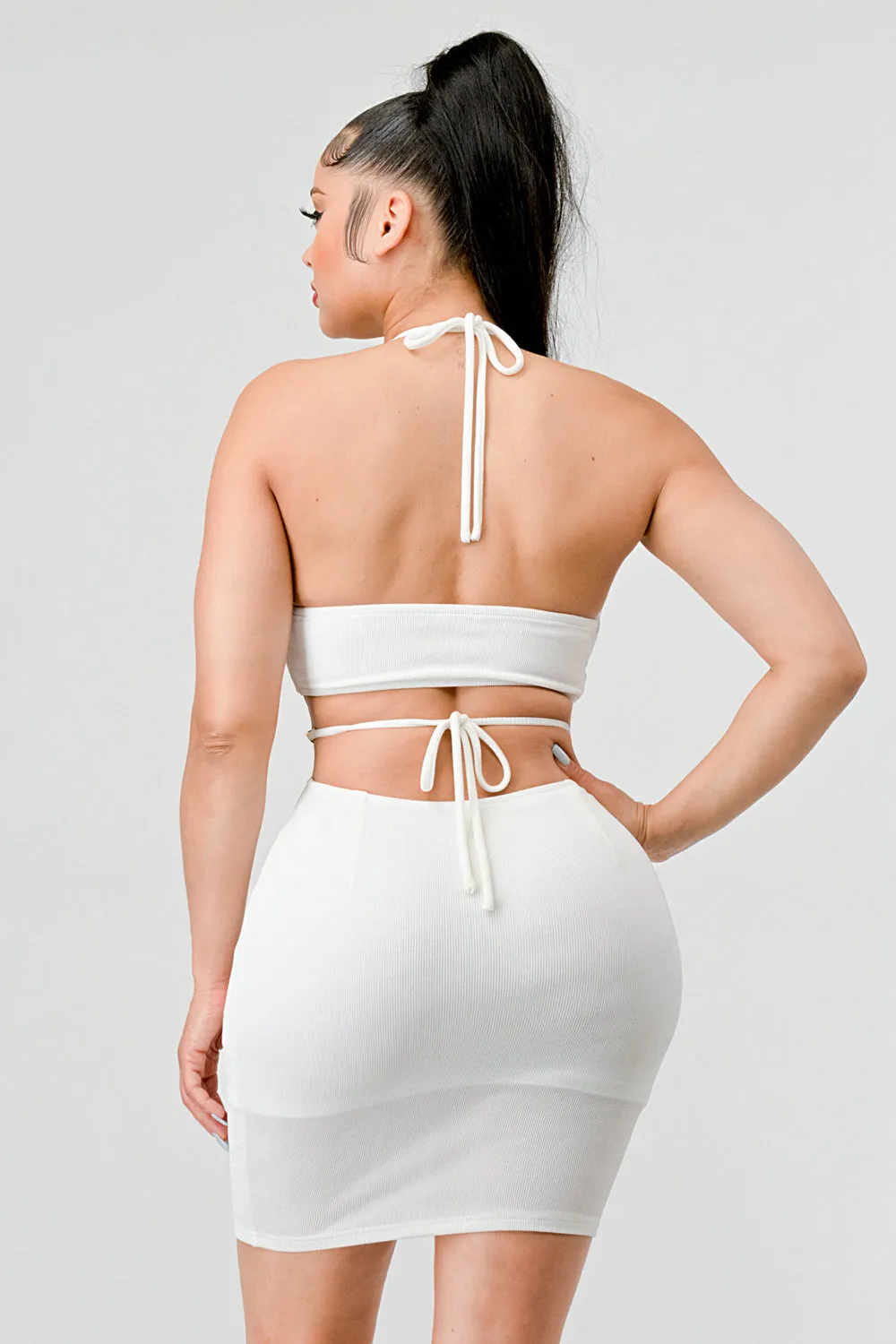 LUXE GOLD CHAIN WAIST TIE AND HATLER MINI DRESS sold by privy product image thumbnail 3