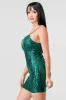 SEXY SEQUINS DRAWSTRING LACE BACK MINI DRESS sold by privy