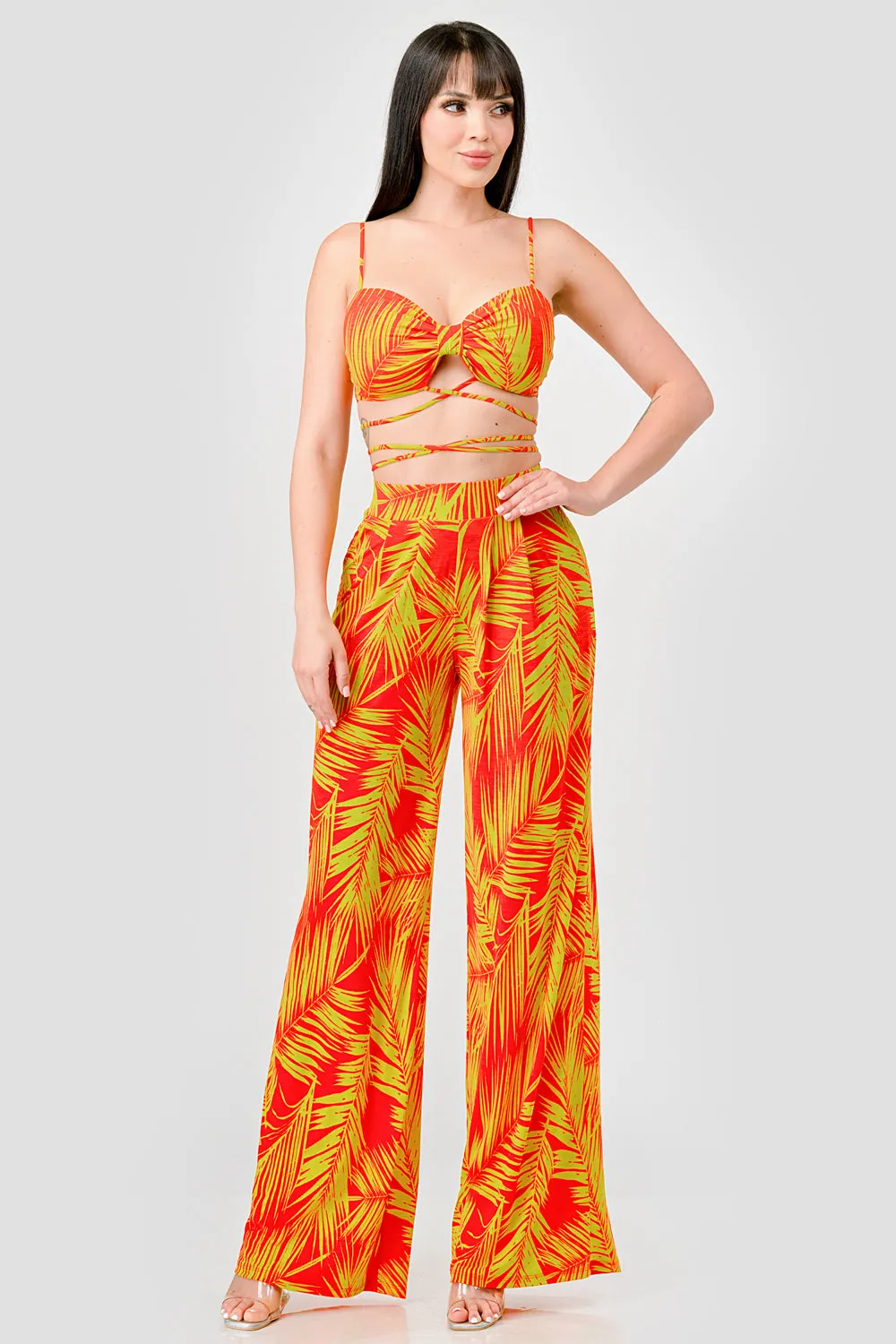 SEXY BULGARI PRINT DRAWSTRING BARLETTE & PANTS SET sold by privy product image thumbnail 5